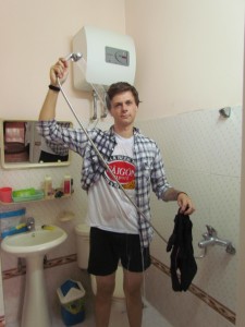 Showering with clothes on