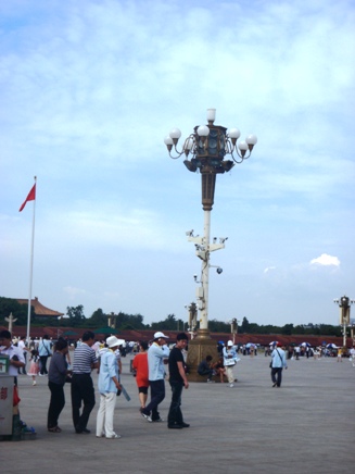 lots of security cameras Tinanamen Square Beijing security cameras Tinanamen Square Beijing