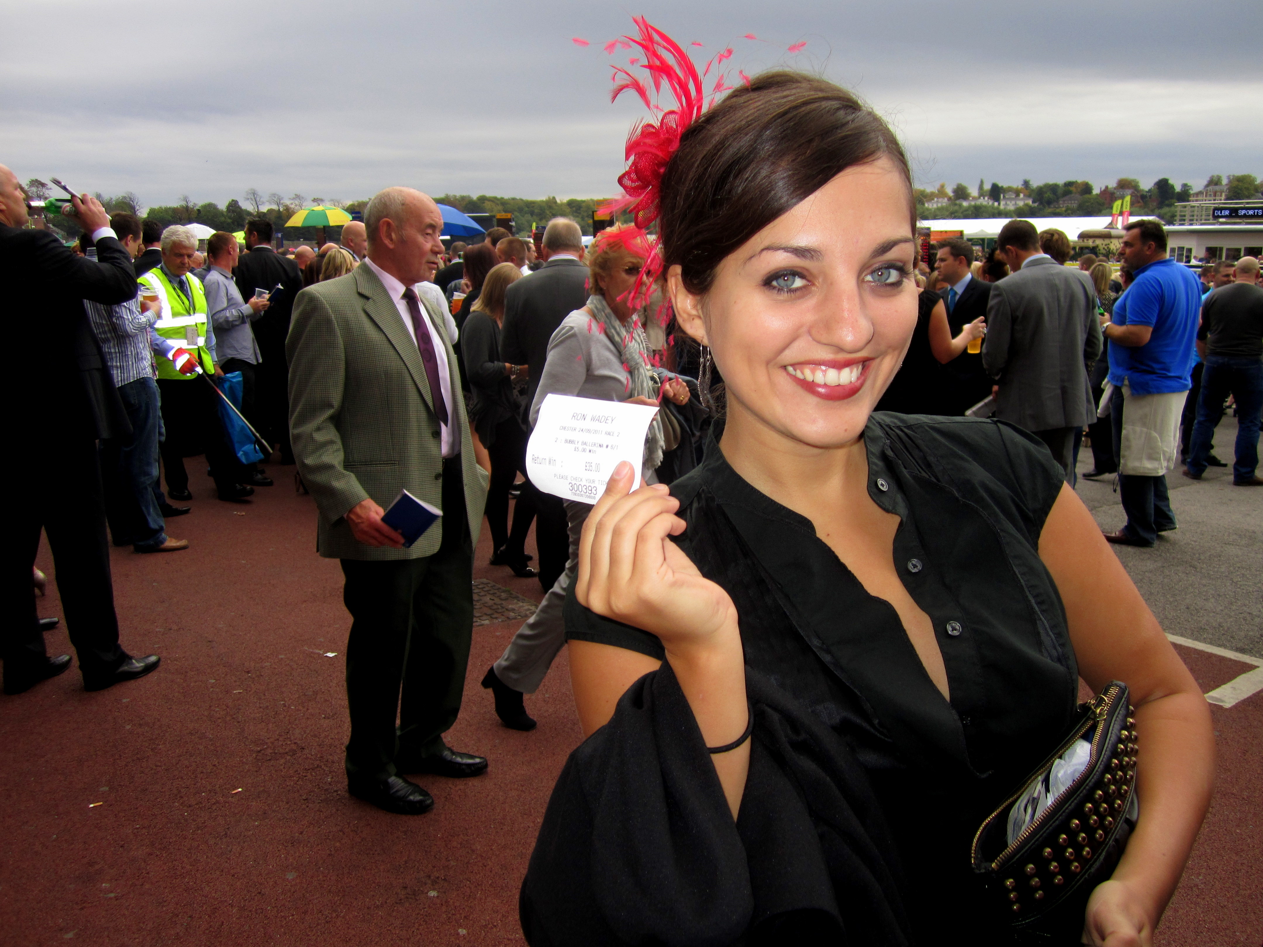 Kate at the Chester Races Dressed up for the Chester Races, England